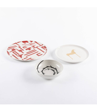 Mimmo Paladino, triptych of plates, 2010