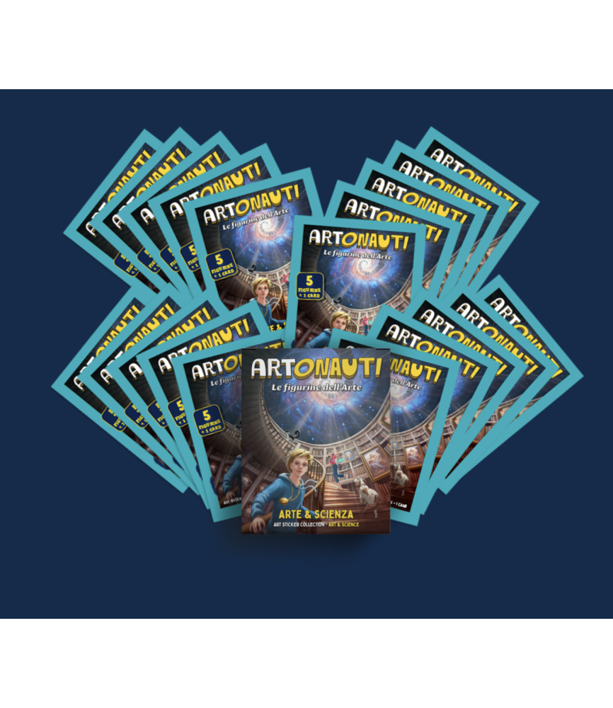 Artonauti_le figurine dell'arte. Box da 25 pacchetti di figurine Arte e Scienza