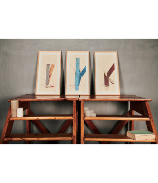 Triptych: 3 serigraphy of "Large Disegno 1971", 2021/4