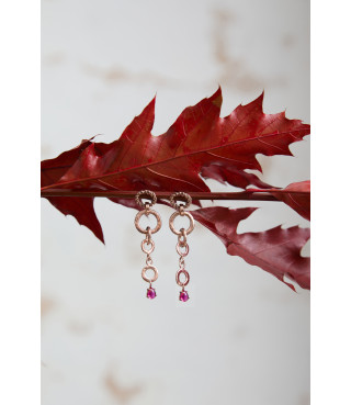 Orecchini bronzo e pietra sintetica| Biba Ornamenti