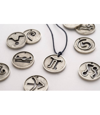 Pendente piccolo con segno zodiacale | argento